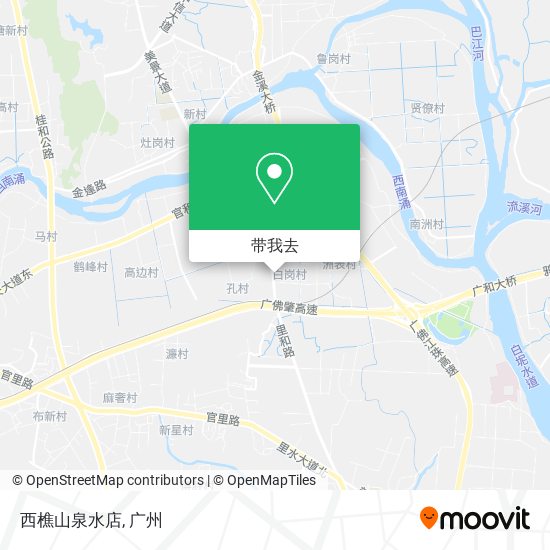 西樵山泉水店地图