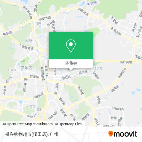 盛兴购物超市(猛田店)地图