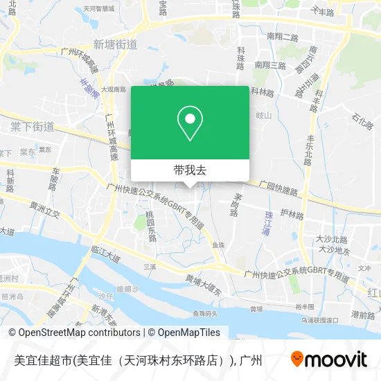 美宜佳超市(美宜佳（天河珠村东环路店）)地图
