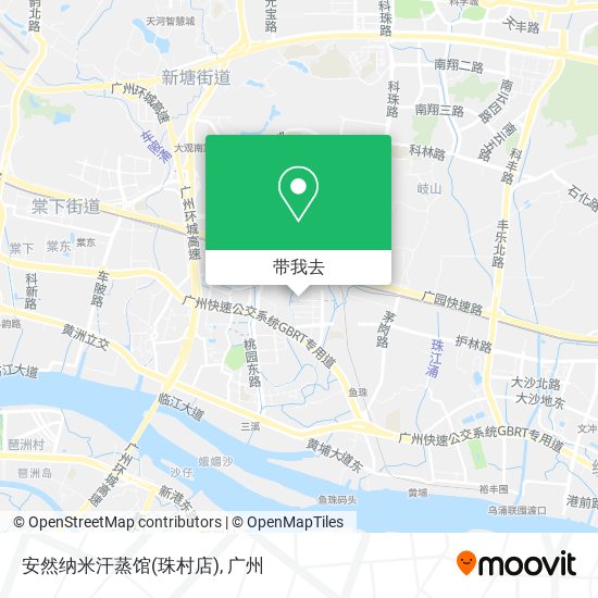 安然纳米汗蒸馆(珠村店)地图