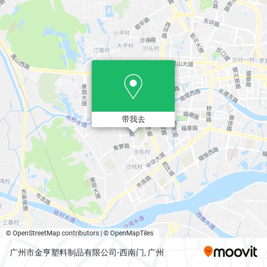 广州市金亨塑料制品有限公司-西南门地图