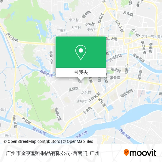 广州市金亨塑料制品有限公司-西南门地图