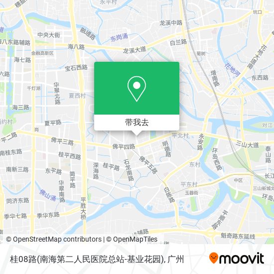 桂08路(南海第二人民医院总站-基业花园)地图