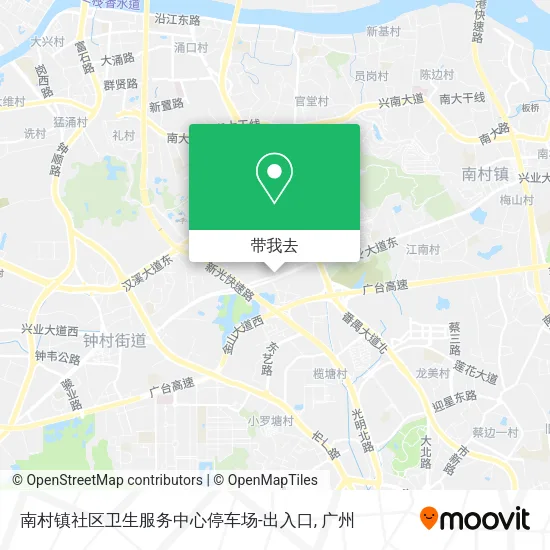 南村镇社区卫生服务中心停车场-出入口地图