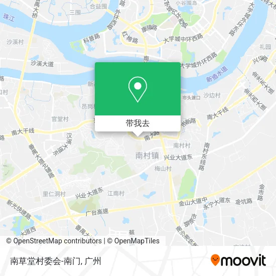 南草堂村委会-南门地图