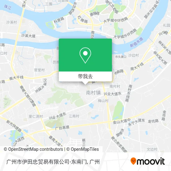 广州市伊田忠贸易有限公司-东南门地图