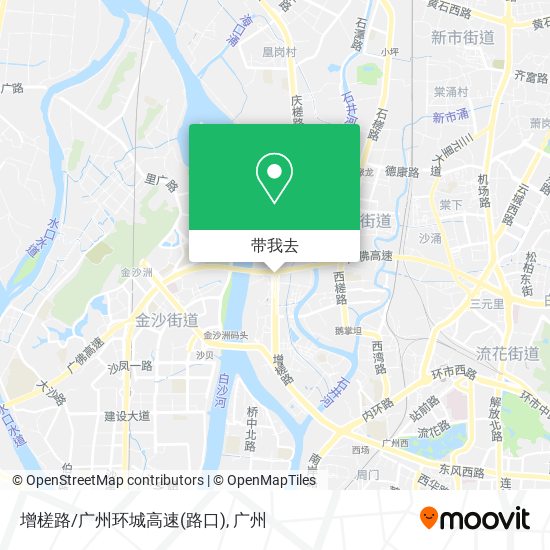 增槎路/广州环城高速(路口)地图