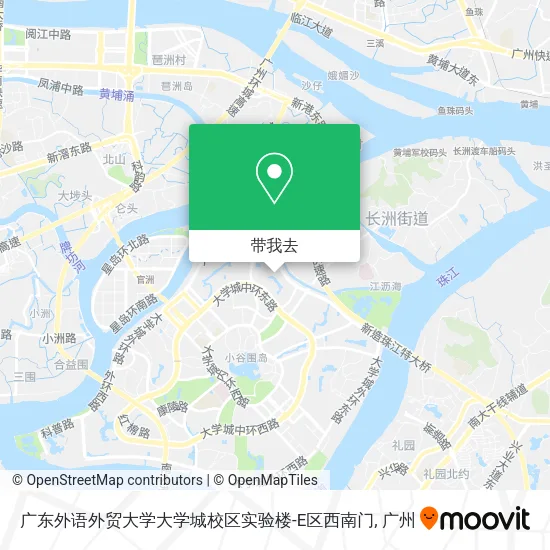 广东外语外贸大学大学城校区实验楼-E区西南门地图