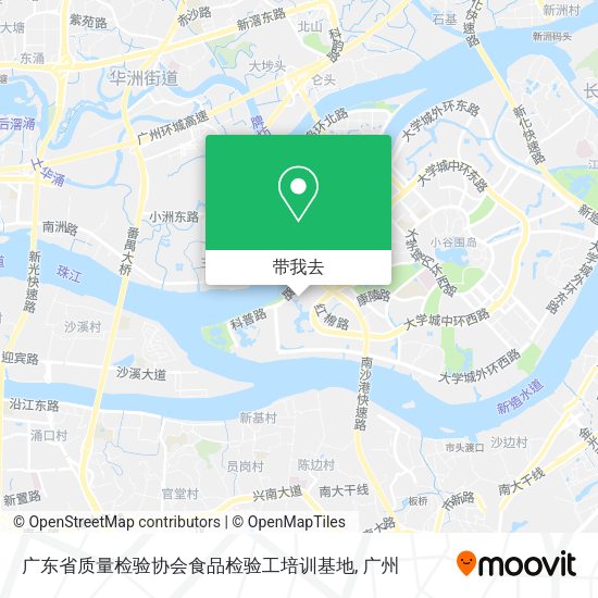 广东省质量检验协会食品检验工培训基地地图