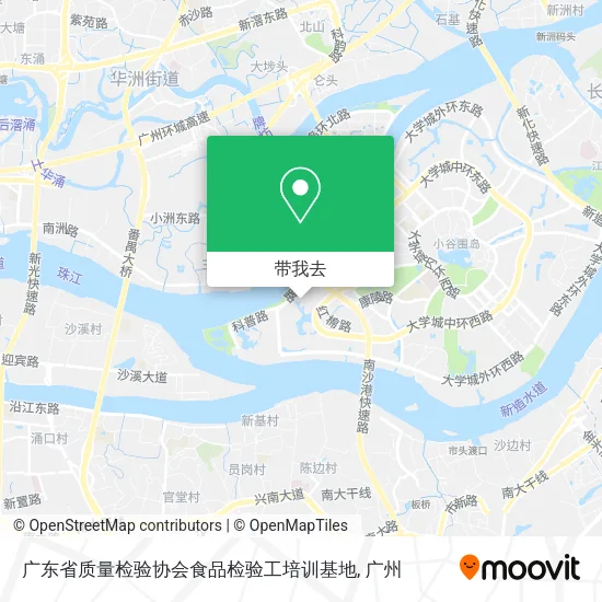 广东省质量检验协会食品检验工培训基地地图