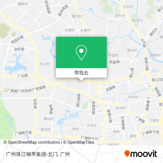 广州珠江钢琴集团-北门地图