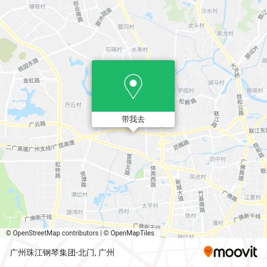 广州珠江钢琴集团-北门地图