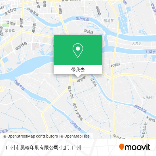 广州市昊翰印刷有限公司-北门地图