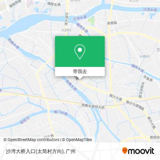 沙湾大桥入口(太简村方向)地图