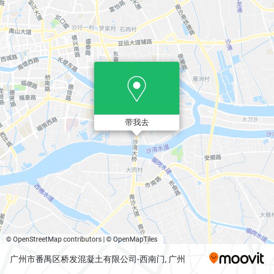 广州市番禺区桥发混凝土有限公司-西南门地图