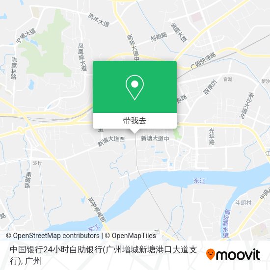 中国银行24小时自助银行(广州增城新塘港口大道支行)地图