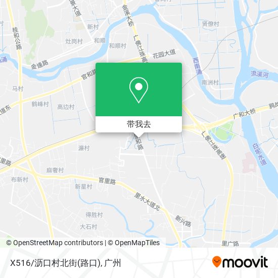 X516/沥口村北街(路口)地图