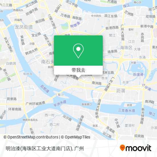 明治漆(海珠区工业大道南门店)地图
