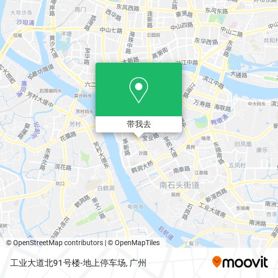 工业大道北91号楼-地上停车场地图
