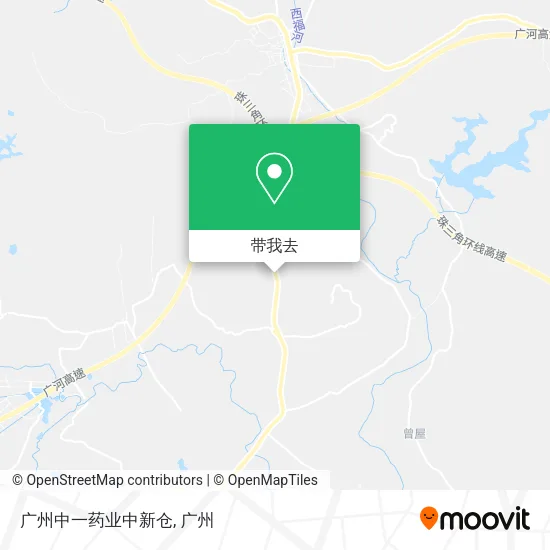 广州中一药业中新仓地图
