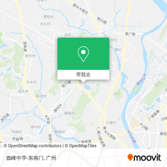 旗峰中学-东南门地图