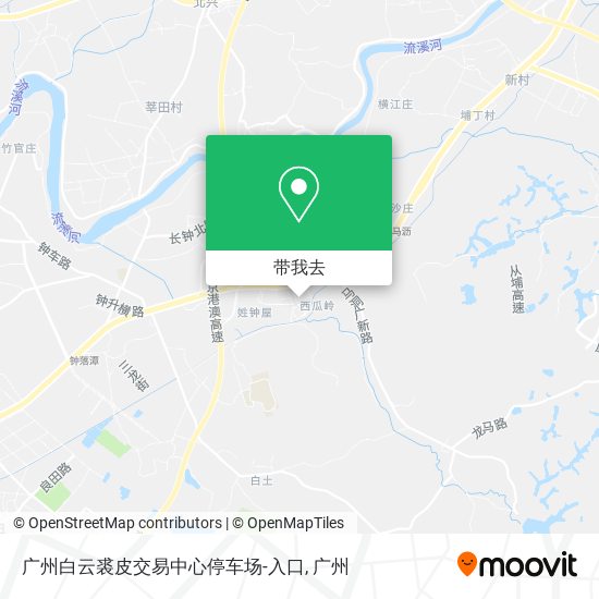 广州白云裘皮交易中心停车场-入口地图