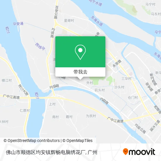 佛山市顺德区均安镇辉畅电脑绣花厂地图