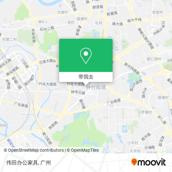 伟田办公家具地图