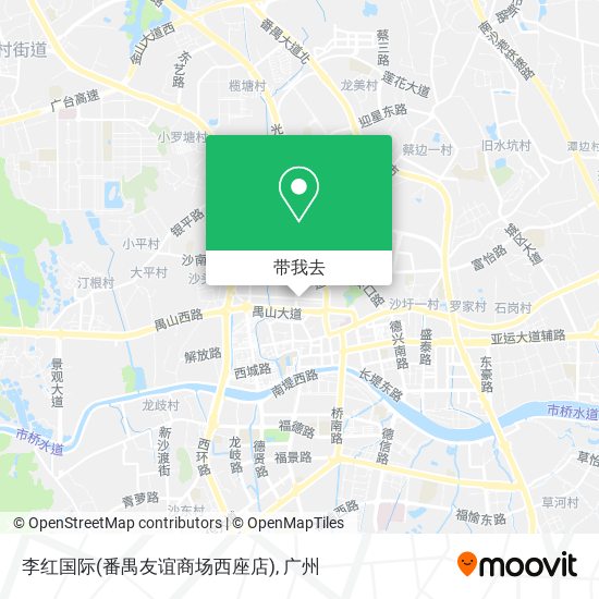 李红国际(番禺友谊商场西座店)地图
