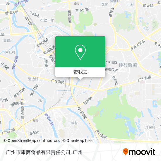 广州市康茵食品有限责任公司地图