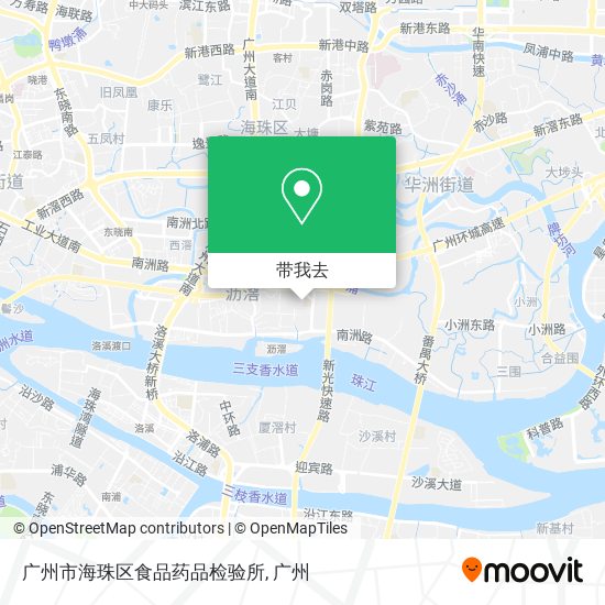 广州市海珠区食品药品检验所地图