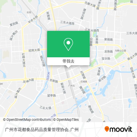 广州市花都食品药品质量管理协会地图