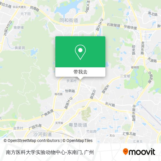 南方医科大学实验动物中心-东南门地图