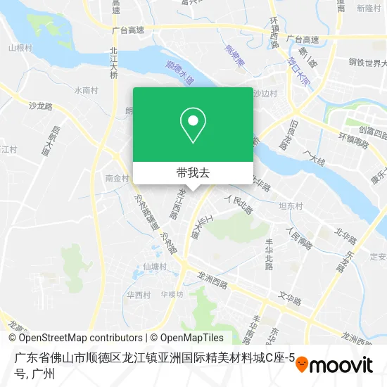 广东省佛山市顺德区龙江镇亚洲国际精美材料城C座-5号地图