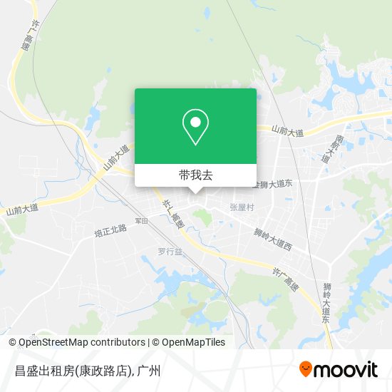 昌盛出租房(康政路店)地图