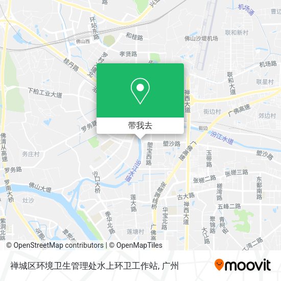 禅城区环境卫生管理处水上环卫工作站地图