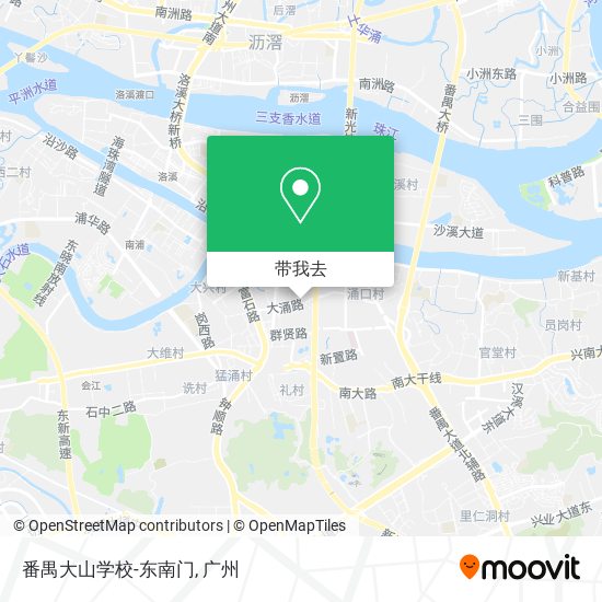 番禺大山学校-东南门地图