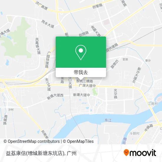 益荔康信(增城新塘东坑店)地图