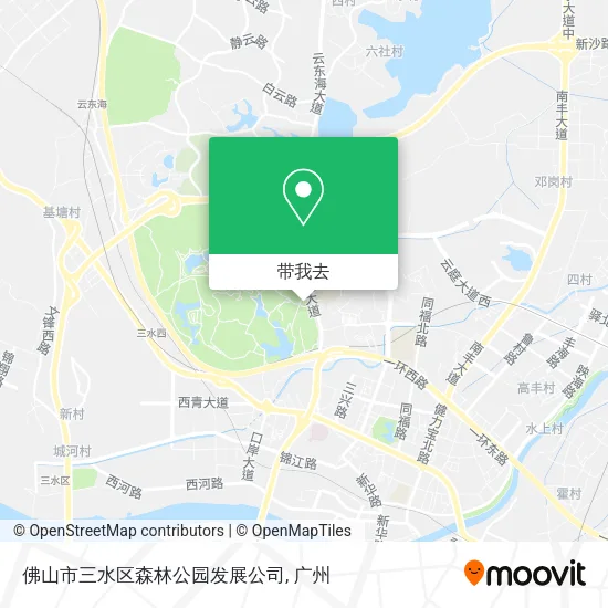 佛山市三水区森林公园发展公司地图