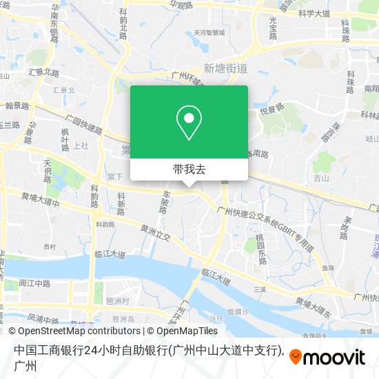 中国工商银行24小时自助银行(广州中山大道中支行)地图