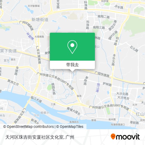 天河区珠吉街安厦社区文化室地图