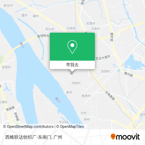 西樵联达纺织厂-东南门地图