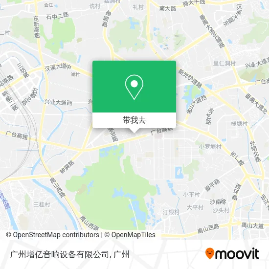 广州增亿音响设备有限公司地图