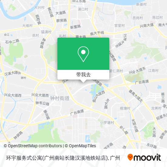 环宇服务式公寓(广州南站长隆汉溪地铁站店)地图