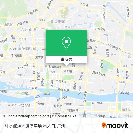 珠水能源大厦停车场-出入口地图