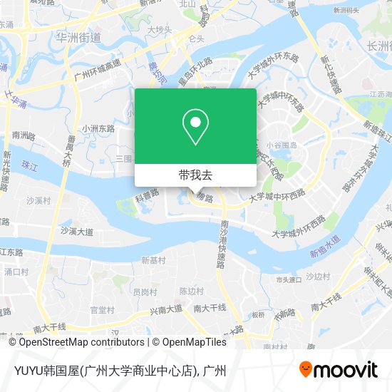 YUYU韩国屋(广州大学商业中心店)地图
