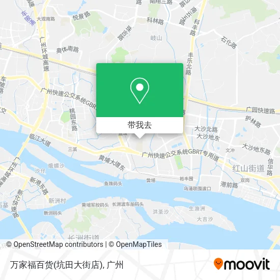 万家福百货(坑田大街店)地图
