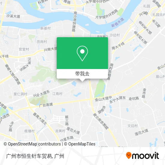 广州市恒生针车贸易地图