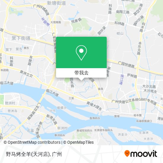 野马烤全羊(天河店)地图