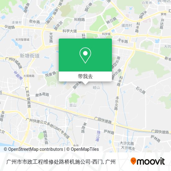 广州市市政工程维修处路桥机施公司-西门地图